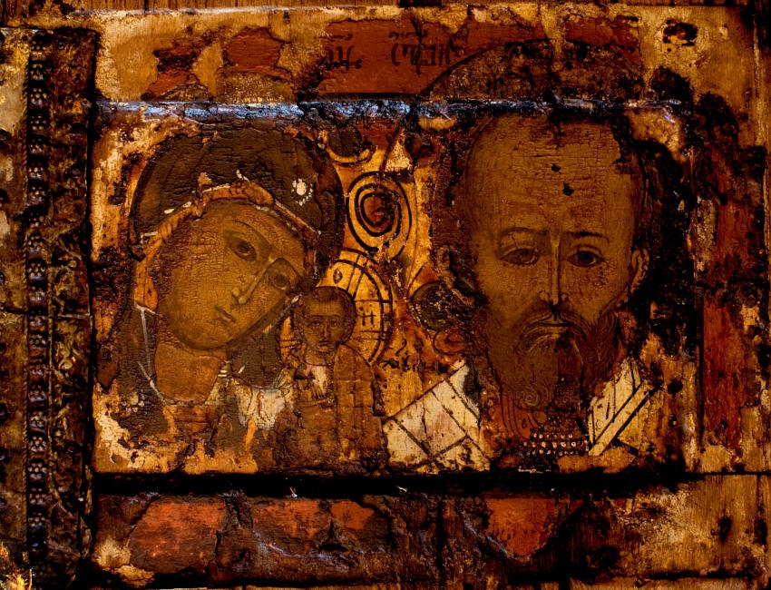 Η Παναγία του Καζάν και ο ΄Αγιος Νικόλαος, Ρωσσική εικόνα, 17ος αι., Ιδιωτική συλλογή